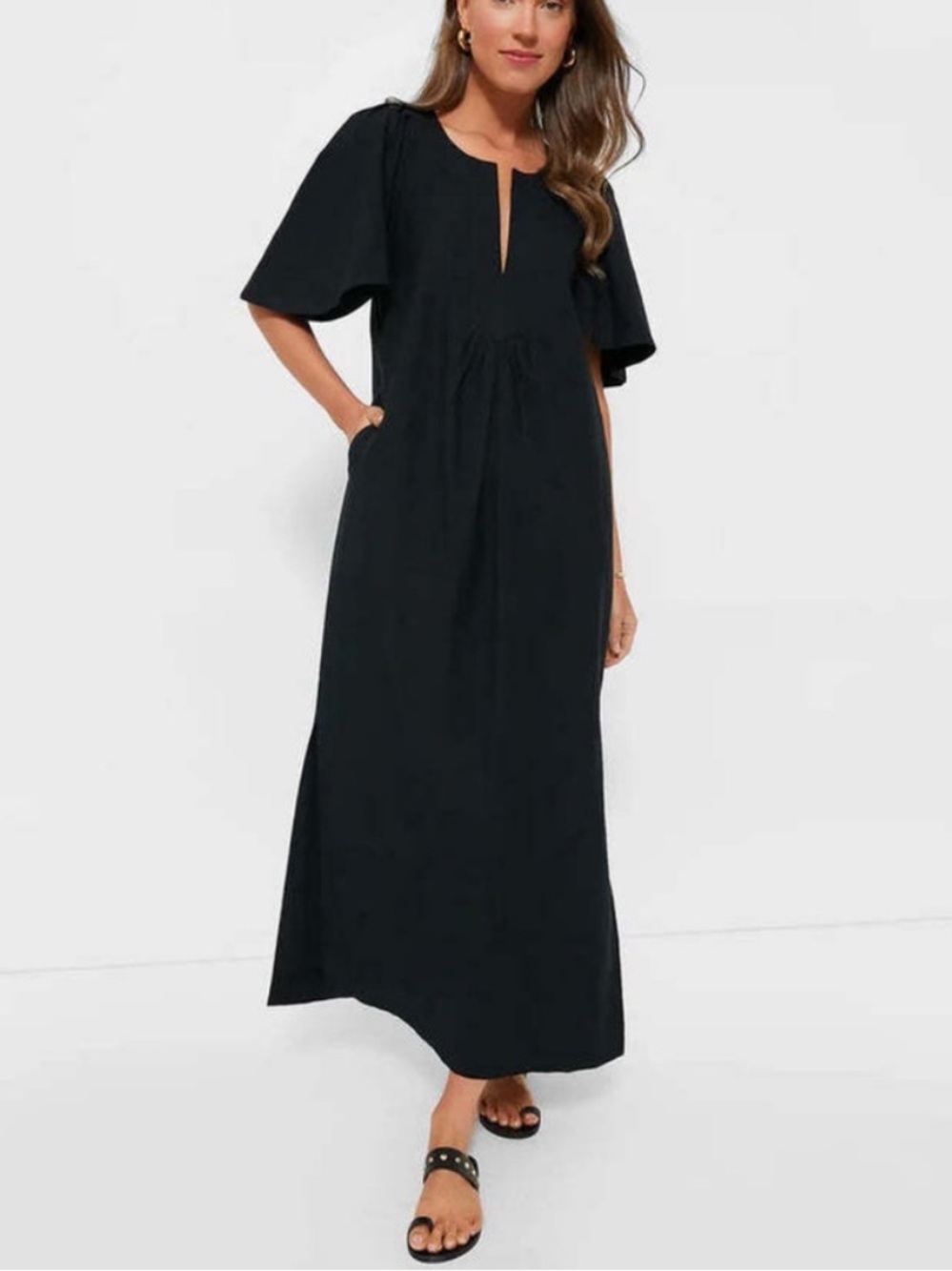 Pomander Place Black Finley Flutter Sleeve Maxi Dress - Picture 5 of 7